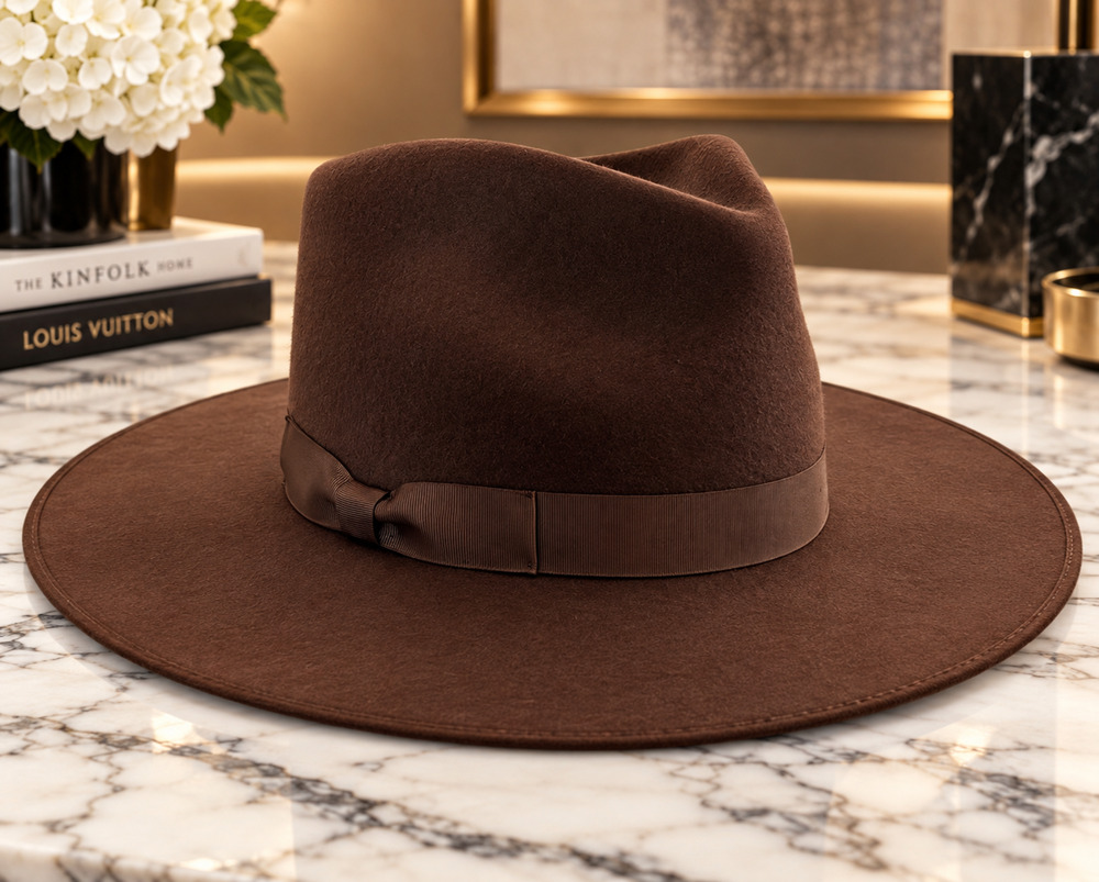 Lack of Color The Melrose Fedora Hat Chocolate Brown Wool S/M 55cm NWT Authentic